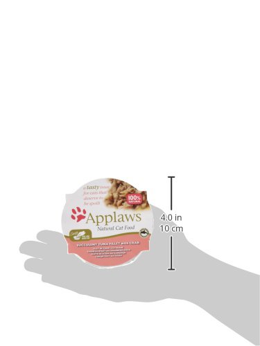 Applaws Premium Natural Katzenfutter Nass, Thunfischfilet mit Krabben, 60g Topf (10 x 60 g Packung)
