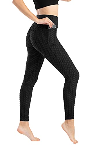 Color Cosplayer Black Butt Lifting Sexy Yoga Leggings For Women High Waist Plus Size Tummy Control Pants With Pockets thumb #5