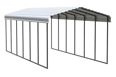 Arrow Carports Galvanized Steel Carport, Full-Size Metal Carport Kit, 12' x 29' x 9', Eggshell