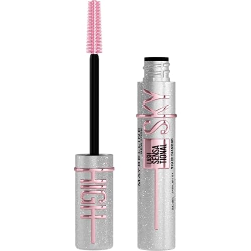 Maybelline New York Mascara Lash Sensational Sky High Volumizing & Thickening Eyelash Lengthening, Top Coat, Space Diamond