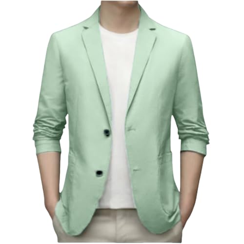GOSEAGOTOFUN Thin Men Blazer Ice Silk Breathable Casual Coats Plus Size Suit Jacket Light Blazers Mens Blazers & Suit Jackets