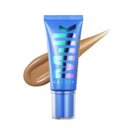 Milk Makeup Hydro Grip Hydrating Gel Skin Tint – 12HR Lightweight Buildable Coverage with Hyaluronic Acid for Natural Dewy Finish – Non-Comedogenic – 9 Medium Tan w/Warm Undertones, 1oz