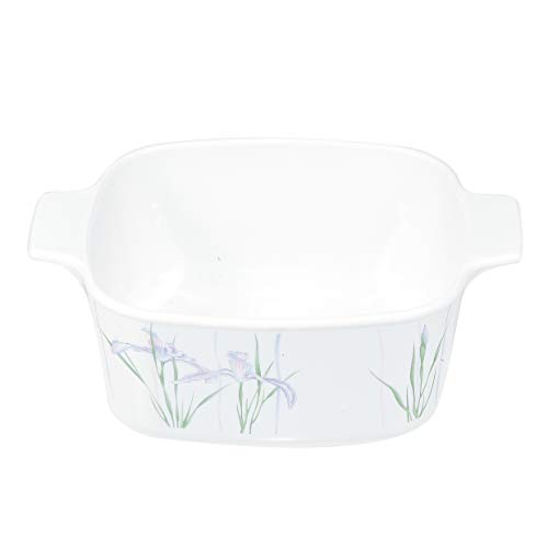 Corningware Shadow Iris Casserole Set 6 Pieces, White, Glass