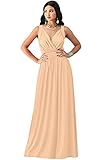 KOH KOH Petite Womens Long Sleeveless Flowy Bridesmaids Cocktail Party Evening Formal Sexy Summer...