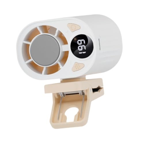 Ventilateur de bureau portable léger et réglable à affichage LED blanc - 8