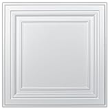 Art3d PVC Ceiling Tiles, 2'x2' Plastic Sheet in White (24-Pack)