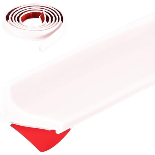 VorsiPro スキマパッキン シンク用ウォーターバリア 洗面台 隙間ガード 折り畳み式 シャワーバリア 水遮断 水はね防止 掃除 ほこり 落下防止 洗面化粧台 洗面台 横 隙間 浴室用 水の障壁 水の障壁 シーリングストリップ バスルーム キッチン 2