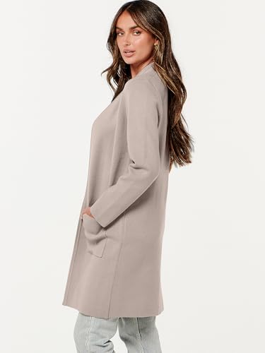 Image of ANRABESS Cardigan Sweater for Women Casual 2026 Fall Fashion Coat Long Sleeve Open Front Knit Coatigan Outwear