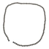 CIMAXIC Cuentas Espaciadoras Redondas de Pirita Natural Negro para Pulseras y Dijes, Fáciles de Usar Bordes Redondeados, 90 Piezas para Bricolaje de Joyería