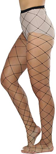 Image of ToBeInStyle Women's Sexy Vibrant Fine Classic Fishnet Full Footed Pantyhose