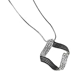 KRRKQH Colgante Hombres Mujeres Joyería Geométrica Collar Versátil, Cadena Larga De Suéter Vintage