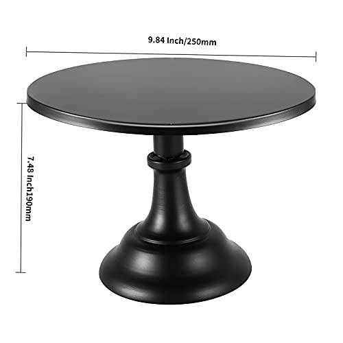 Muklei 2 Pack 10 Inch Black Iron Cake Stand Adjustable Height Round Cake Holder, Cupcake Stand Dessert Stands Candy Display Tray For Party Wedding Birthday Celebration #TOP1