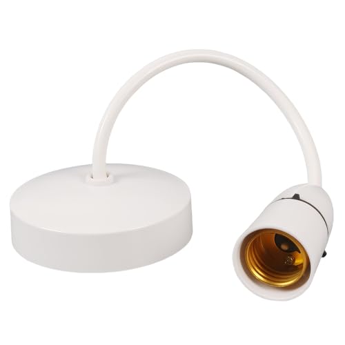 Fogbush Ceiling Pendant Light Fitting, E27 Screw Lamp Holder 6"(150mm) Plastic Light Bulb Holder Ceiling Rose Ceiling Light Fitting for Kitchen Living Room Bedroom Dinning Room Lightings - White