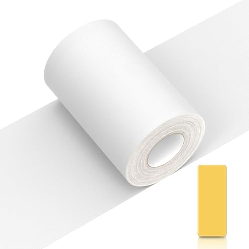 壁紙シール 白 リメイクシート 防水防油 強い粘着力 幅10cm × 長さ5m 厚手 貼って 剥がせる壁紙 DIY 賃貸 (道具を付帯する)
