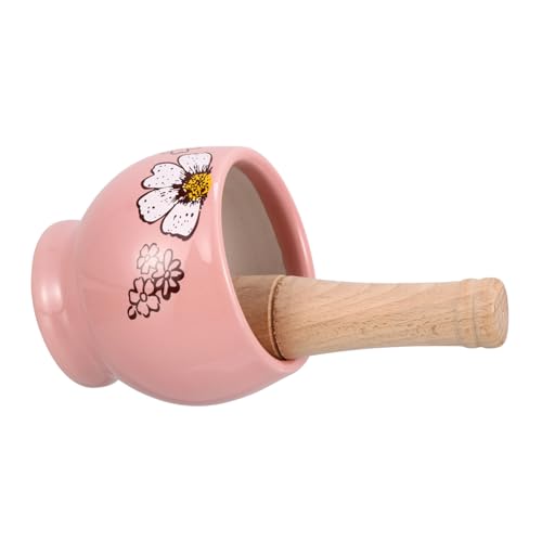 FIXOSHEE Mortero para Simple de con de Madera Mortero para Moler Especias y Triturar Manualmente Cuenco para Triturar Fácil de Limpiar y Uso Práctico