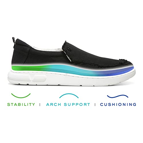 Vionic Beach Seaview Casual Men’s Slip On Sneakers-Sustainable Shoes That Include Three-Zone Comfort with Orthotic Insole Arch Support, Machine Wash Safe- Sizes 7-134