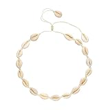 Joyas de moda para el verano: no te imaginas lo que se ve tan elegante cuando llevas este collar de gargantillas de caparazón en playa o cualquier ocasión, es más bonito en persona cuando usas el vestido casual incluso si el estilo de ropa de oficina, este collar.irá bien contigo en cualquier momento..Conchas