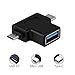 All in 1 USB 3.0 to Micro USB OTG and USB Type C Connector Adapter