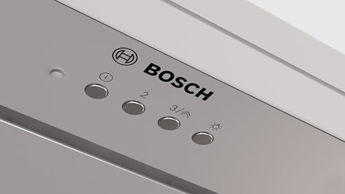 Bosch DLN56AC50 Serie 6, Lüfterbaustein 52 cm, Abluft & Umluft, LED-Beleuchtung, Clean Air Plus Geruchsfilter, Flächenbündig, Intensivstufe mit Reset, Bequeme Steuerung, Edelstahl