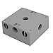 Aexit 1/2BSP Double Transmission Gang Electrical Junction Outlet Box Enclosure Case Gray