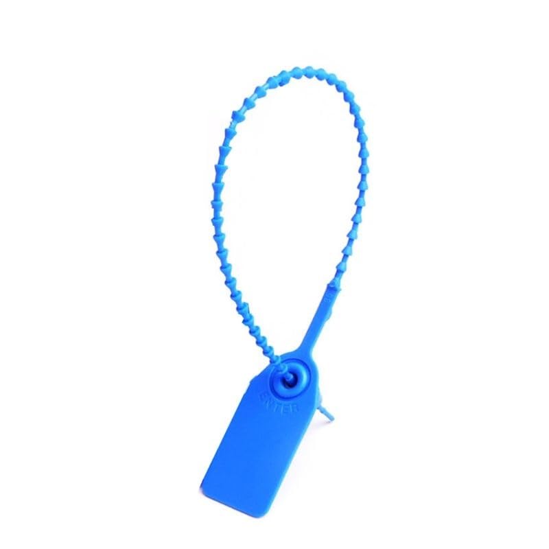 Etichette in plastica, 100 pezzi di timbri segnaletica manipolazione autobloccanti numerati monouso multicolore (blu)