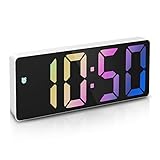 Ankilo Newest Digital Clock, LED Alarm Clock for Bedroom, Electronic Desktop Clock with Temperature