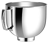 SGYEPOCFQ Bowls for Mixer， Juego de Accesorios de Acero Inoxidable for batidora de sobremesa KitchenAid, tazón Vertical con Cabezal inclinable de 5 Cuartos.