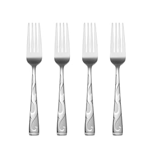 Oneida Tuscany Everyday Flatware Dinner Forks, 0.55 LB, Metallic