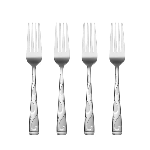 Oneida Tuscany Everyday Flatware Dinner Forks, 0.55 LB, Metallic