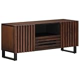 Couleur : marron Tomostar Meuble TV, Banc TV Support Télé Armoire de Télévision Marron 100x34x46 cm Bois Massif manguier