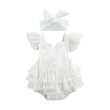 Baby Girls Summer Romper Dress Lace Tutu Skirt Ruffle Bodysuit Floral Print Jumpsuit Backless Overal