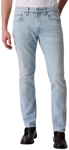 Calvin Klein Vaqueros Hombre Marbled Beacon Slim Fit, Azul (Marbled Beacon), 30W/34L