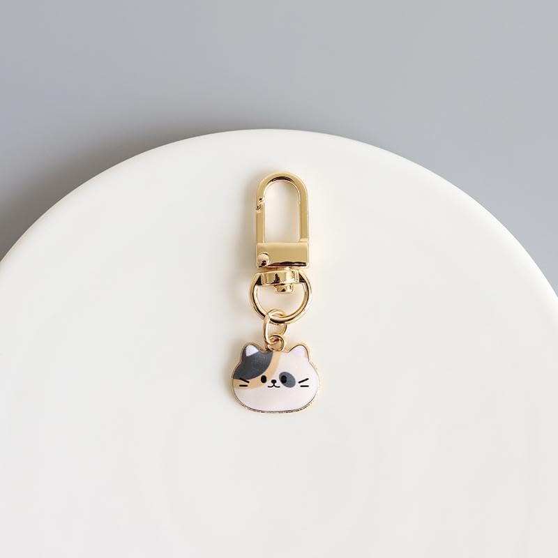 Fuqimanman2020 4-5PCS Kawaii Cat Keychain Funny Cartoon Kitten Aesthetic Keyring Cat Lover Best Friend Keychain jewelry gift image 3