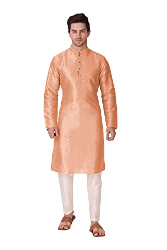 Elina fashion Men's Art Silk Kurta Pajama (Bottom) Woven Set - Designer Indian Diwali Traditional Ethnic Wear