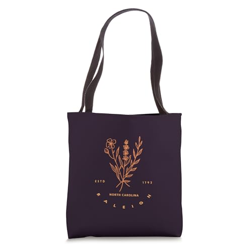Bolsa Tote Raleigh North Carolina Meadow Print miniatura 1