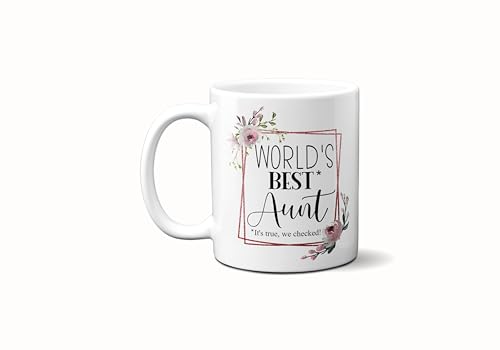 World's Best Aunt Handmade Professional Stoneware Sublimation Beverage Cup ORCA Coated Dishwasher Safe Coffee Mug