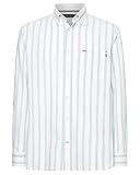 Tommy Hilfiger Herren Hemd Bold Oxford Stripe RF Shirt Regular Fit Langarm Marine (52) M