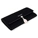 Produktbild WESEEDOO Geldbörse Damen Elegante Damen Lange Brieftasche pu Leder Brieftasche Handy münze Organizer mit reißverschluss große kapazität kreditkarteninhaber 1 stück Black