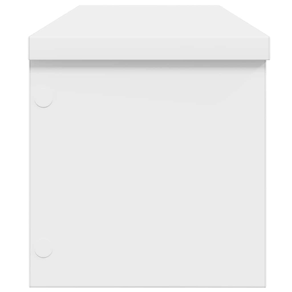 Półki kuchenne można układać w stos, z materiału drewnopochodnego, białe, 60 x 15 x 16 cm, 2 szt., kompaktowe, do organizera kuchennego, przechowywania i porządkowania na blacie roboczym i