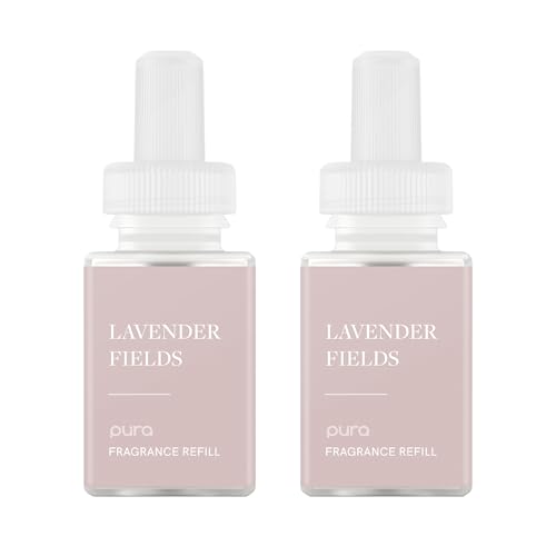Image of PuraHome Scent Refill - Smart Home Air Diffuser - Up to 120-Hours of Luxury Fragrance per Refill - Home Essential - Clean & Safe Diffuser Fragrance - 2 Pack, Simply Lavender