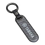 DWL 1pc Keychain Key Ring Carbon Fiber Keychain Motorcycle Keys Chain Biker Accessories Works with Yamaha