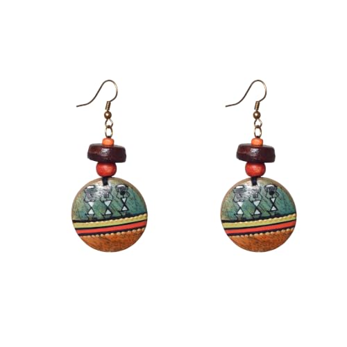 Image of Handcrafted Bohemian & Tribal Earrings for Women - Ethnic Brass, Floral & Festival-Inspired Statement Designs in Drop, Dangle, Hoop & Stud Styles
