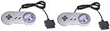 Ologymart Two 2 Controllers Bundle Compatible with Super Nintendo SNES Bulk Packaging Pack Of 2