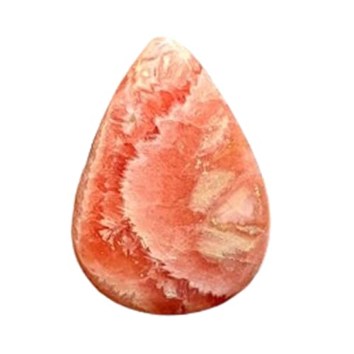 Rhodochrosite cabochon poire 38x26x5mm pour fabrication bijoux bague pendentif collier