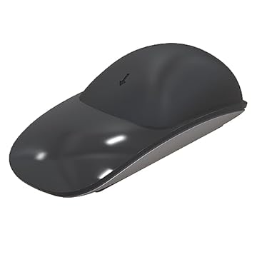 ROUNKIN Almofada de silicone para Apple Magic Mouse - Mouse Pad ergonômico, aderência de superfície multitoque, sem cola para palma (preto)