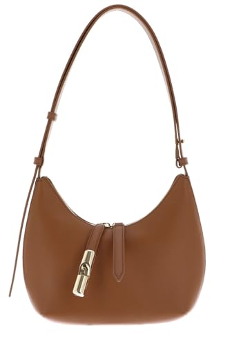 Furla Cuero bolso de hombro Goccia Shoulder Bag Brandy marrón claro