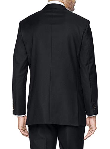 GN Men's 2 Button Modern Sport Coat Suit Jacket Separate Blazer (42 Long US / 52L EU, Black)3