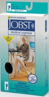 Image of BSN Medical /Jobst 115545 Opaque Compression Hose, Thigh High, 20-30 mmHg, Open Toe, Medium, Natural