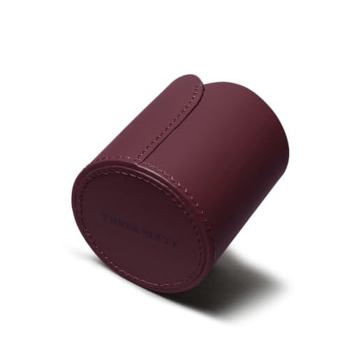 Image of Premium Recycled Leather Pen Holder for Desk & Study Table | Office Pen Stand for Table, Desk | Stationery /Pencil Stand Organiser | Multi-Purpose Holder for Home & Office (Classic Bordeaux)