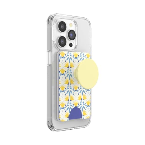 Image of PopSockets Adhesive Phone Wallet and Card Holder with Grip, Blue - Tea Towel